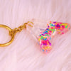 Customized Resin Keychain With Multi-Colour Transparent Alphabet A
