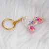 Customized Resin Keychain With Multi-Colour Transparent Alphabet A