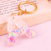 Customized Resin Keychain With Multi-Colour Transparent Alphabet A