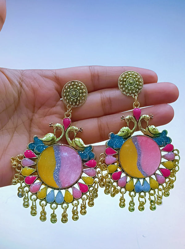 Multi colour jhumka