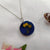 Blue Resin Pendant With Baby Breath Flowers Preservation