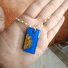 Handmade Resin Pendant With Half Daisy Pearl