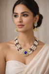 The timeless beauty of pearls paired with a royal blue accent β a statement piece crafted to elevate every look π€π