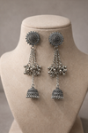 Mini Kashmiri Silver Jhumka Earrings
