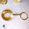 Stylish Golden Glitter Resin Keychain – Elegant "G" Initial