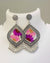 Real flower Preserve in silver oxidised jhumka