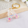 Customized Resin Keychain With Multi-Colour Transparent Alphabet A