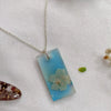 Shimmery Resin Jewelry With Preserved Flower for Anniversary Gift