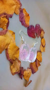 Pink Flower Resin Earrings