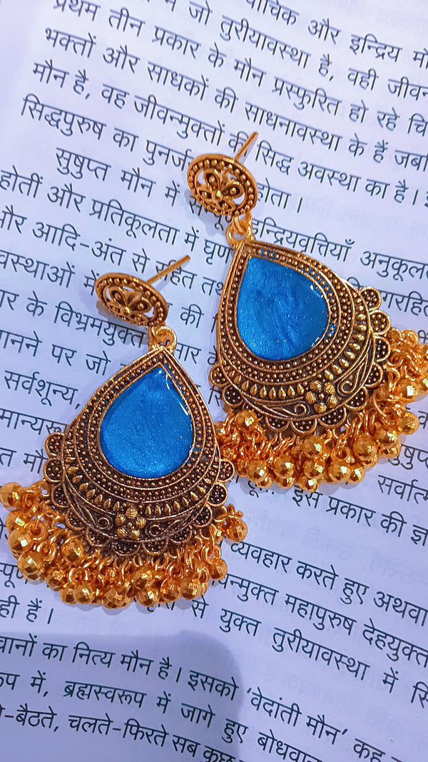 Blue Shine jhumka