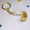 Stylish Golden Glitter Resin Keychain – Elegant "G" Initial