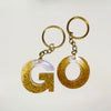 Stylish Golden Glitter Resin Keychain – Elegant "G" Initial
